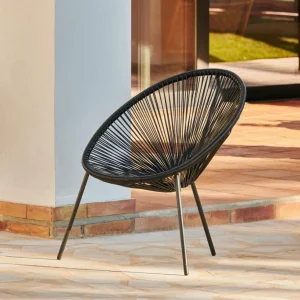 CASA ACAPULCO Silla Lounge Negro> Sillas Lounge