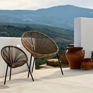 CASA ACAPULCO Silla Lounge Negro, Natural> Sillas Lounge