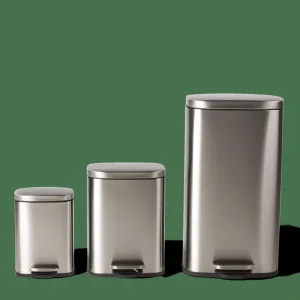 CASA ADELE Cubo Con Pedal 12L Plateado> Cubos De Basura | Papeleras