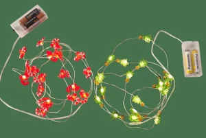 CASA ARO Guirnalda Con 20 Leds 2 Diseños Rojo, Verde> Guirnaldas De Luz