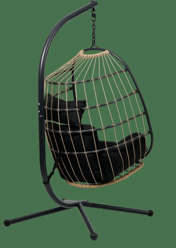 CASA BAZAI Silla Colgante Con Soporte Negro> Sillas Colgantes