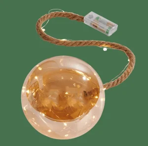 CASA BLOXEM Bola Decorativa Con 21 Leds Dorado> Lámparas Led