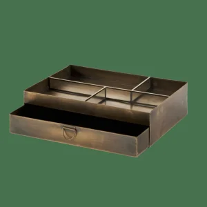 CASA BRASS Organizador De Escritorios Bronceado> Cajas De Almacenamiento | Cajas Para Cartas