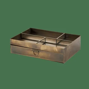 CASA BRASS Organizador De Escritorios Bronceado> Cajas De Almacenamiento | Cajas Para Cartas
