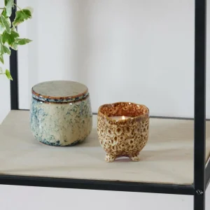CASA CERAMIC Vela En Maceta Marrón> Velas