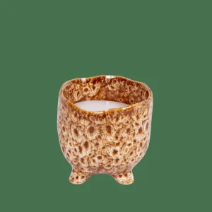 CASA CERAMIC Vela En Maceta Marrón> Velas