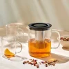 CASA CHAI Tetera 1,5 L Negro, Transparente> Accesorios De Té