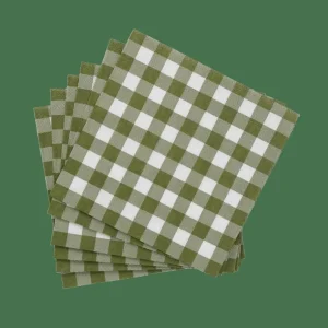 CASA CHECK GREEN Paquete De 20 Servilletas Verde> Servilletas