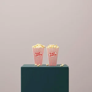 CASA CINEMA Vaso De Palomitas Juego De 8 Blanco, Rojo> Accesorios De Cocina