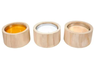 CASA CITRONELLA WOOD Vela De Jardín Blanco> Velas Para Exterior
