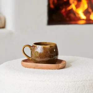 CASA COZY Plato Marrón> Platos