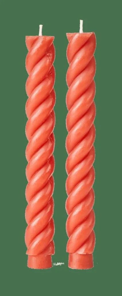 CASA CURL Velas Juego De 2 Rojo> Velas