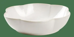 CASA DAHLIA FLOWER Plato Hondo Blanco> Platos