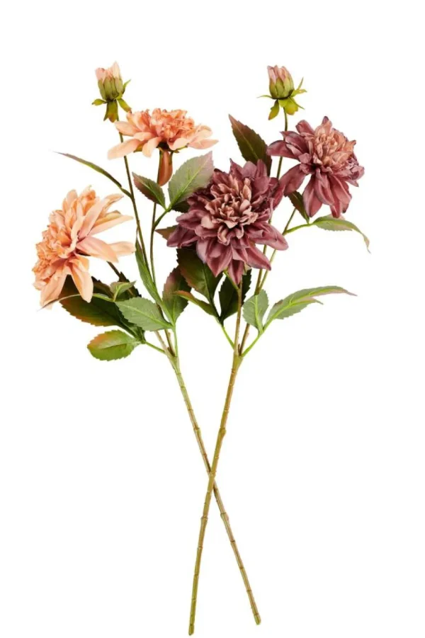 CASA DAHLIA Rama De Flores Melocotón> Flores Artificiales