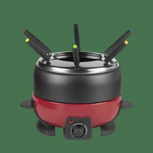 CASA DINNER Juego De Fondue Con 6 Tenedores Negro, Rojo> Equipamiento De Cocina