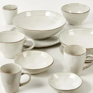CASA EARTH MARL Plato Llano Crema> Platos