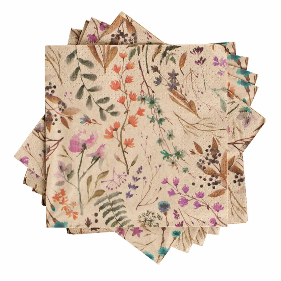 CASA ECO DRIED FLOWER Paquete De 20 Servilletas Multicolor> Servilletas