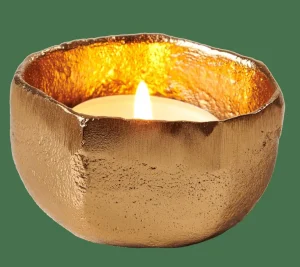 CASA ERBA Soporte Para Vela Pequeña Dorado> Soprortes Para Velitas