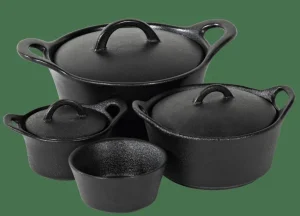 CASA FERO Cazuela Para Horno Con Tapa 80 CL Negro> Fuentes De Horno