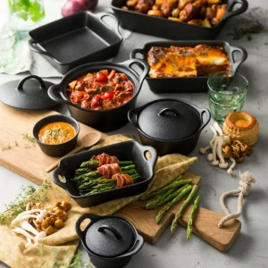 CASA FERO Cazuela Para Horno Con Tapa 40 CL Negro> Fuentes De Horno