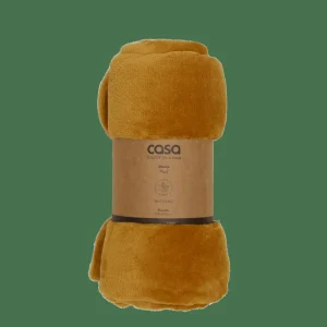 CASA FLANELLA Manta Amarillo Oscuro> Mantas