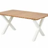 CASA FORMAX Mesa De Jardín Con Patas En X Natural/blanco> Mesas De Jardín