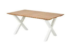 CASA FORMAX Mesa De Jardín Con Patas En X Natural/blanco> Mesas De Jardín