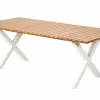 CASA FORMAX Mesa De Jardín Con Patas En X Natural/blanco> Mesas De Jardín