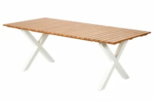 CASA FORMAX Mesa De Jardín Con Patas En X Natural/blanco> Mesas De Jardín