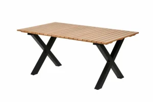 CASA FORMAX Mesa De Jardín Con Patas En X Natural/negro> Mesas De Jardín