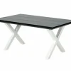 CASA FORMAX Mesa De Jardín Con Patas En X Negro/blanco> Mesas De Jardín