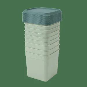 CASA FREEZER Cajas Congeladoras Juego De 10 Menta, Verde Oscuro> Taperes