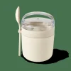 CASA FRESHMOOD Tarro De Desayuno Con Cuchara 32c Blanco, Marrón, Verde> Fiambreras