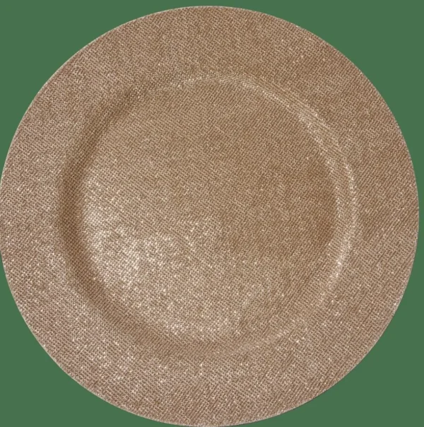 CASA GLITTER Plato Deco Dorado> Platos Decorativos