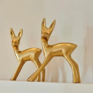 CASA GOLDY Decorativa Ciervo Dorado> Figuras Decorativas