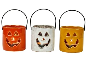 CASA HALLOWEEN Portavelas Blanco> Halloween | Otoño