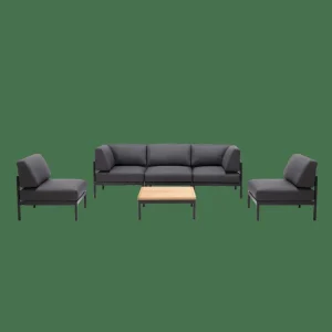 CASA HANNA Lounge Butaca Negro> Conjuntos Lounge