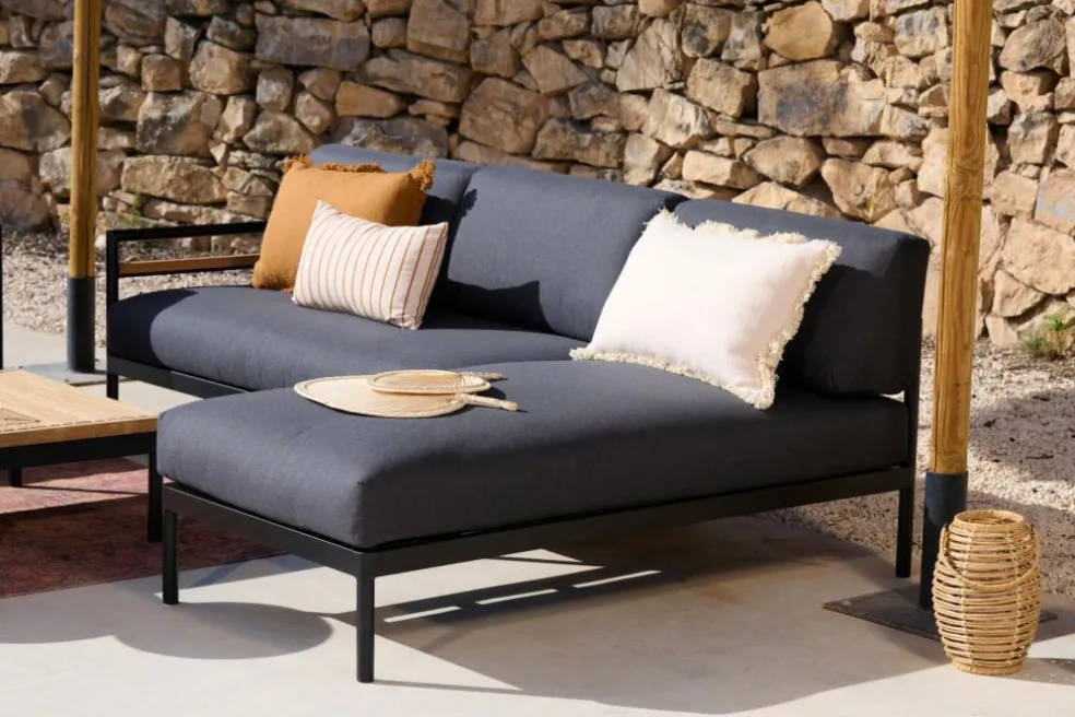 hanna_tumbona_lounge_negro_0.webp CASA HANNA Tumbona Lounge Negro> Hamacas De Exterior | Conjuntos Lounge