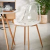 CASA ICE Silla De Comedor Transparente, Natural> Sillas De Comedor