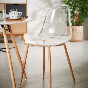 CASA ICE Silla De Comedor Transparente, Natural> Sillas De Comedor