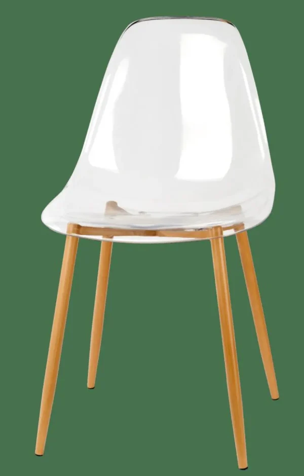 CASA ICE Silla De Comedor Transparente, Natural> Sillas De Comedor