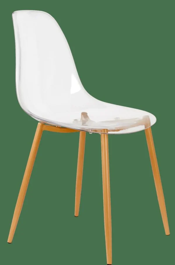 CASA ICE Silla De Comedor Transparente, Natural> Sillas De Comedor