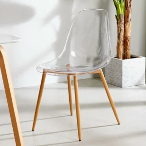 CASA ICE Silla De Comedor Transparente, Natural> Sillas De Comedor