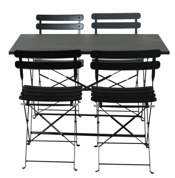 CASA IMPERIAL Conjunto Bistro Rectangular Negro> Conjuntos Bistro