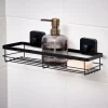 CASA INDUSTRIA Cesta De Ducha Con Ventosas Negro> Accesorios De Ducha