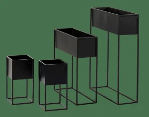 CASA LARGO Macetero Negro> Soportes Para Plantas