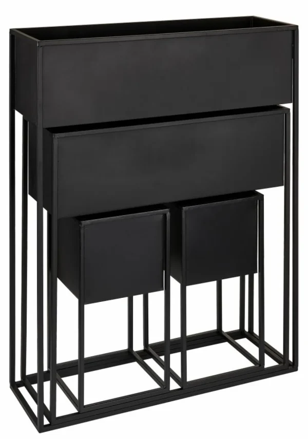 CASA LARGO Macetero Negro> Soportes Para Plantas