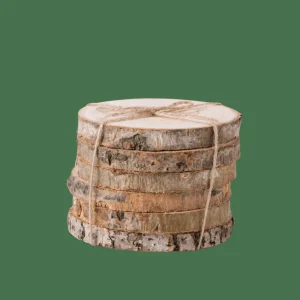 CASA MADERA Posavasos Juego De 6 Natural> Accesorios Coctéles