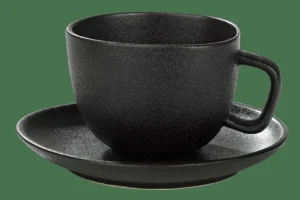 CASA MAGMA Taza Y Plato 20 CL Negro> Tazas