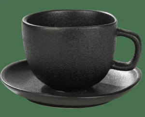 CASA MAGMA Taza Y Plato Tacita 11 CL Negro> Tazas